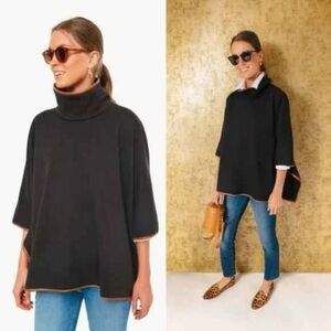 New classic look black brown trim Tuckernuck ponch one size fits most